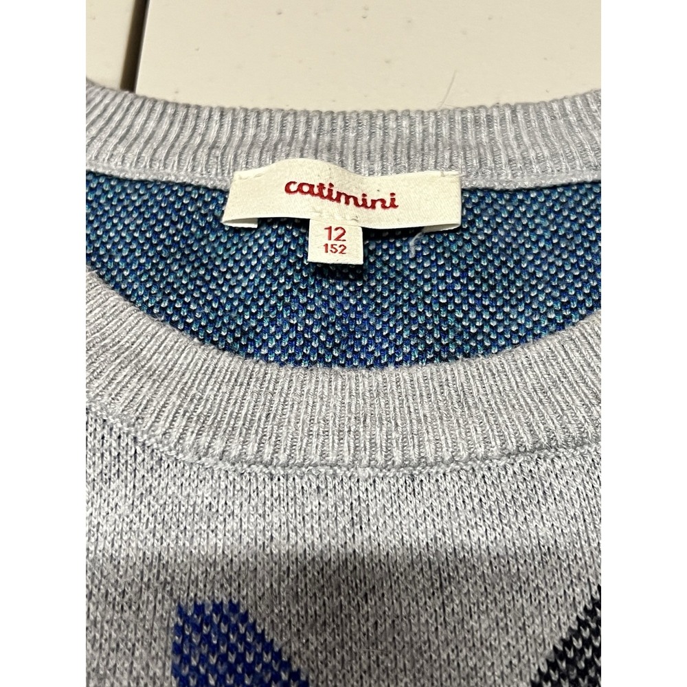 Catimini Bright Graphic Jacquard Sweater Youth Size 12 - Picture 10 of 12